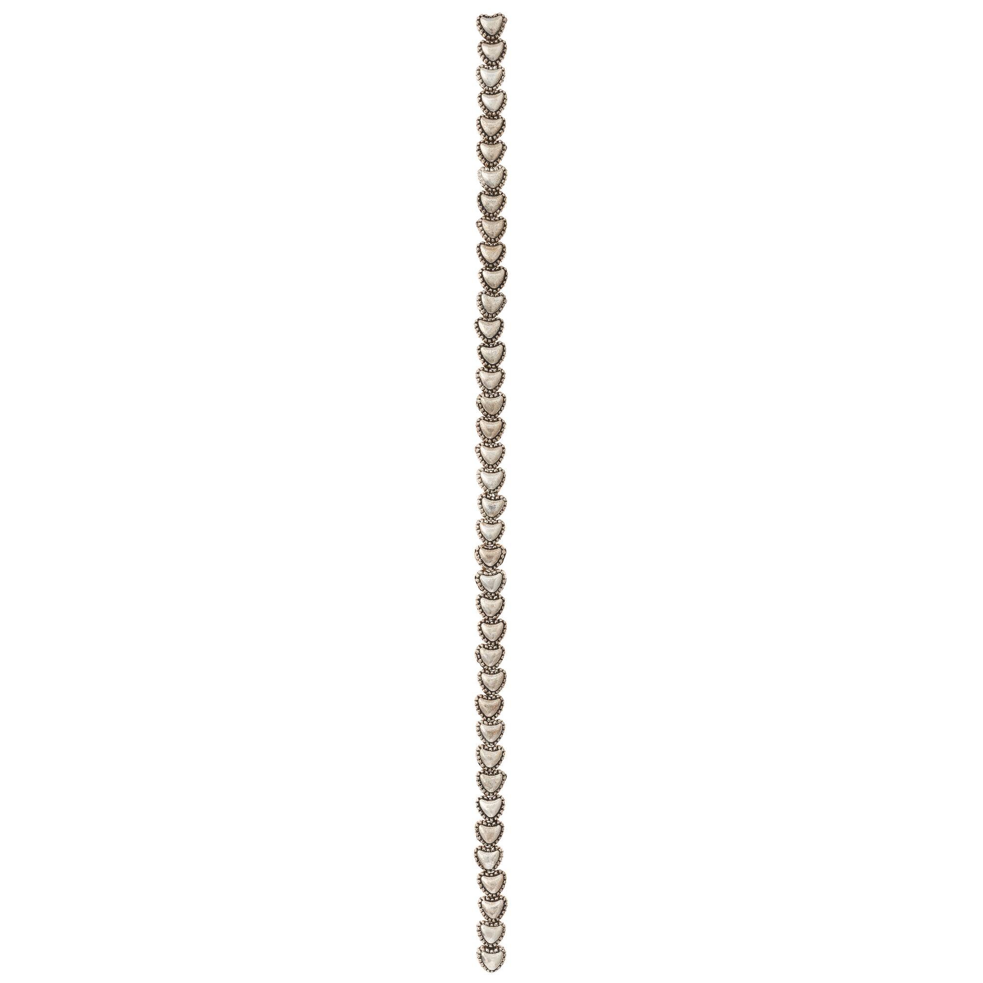Antique Silver Metal Heart Beads, 6mm by Bead Landing™